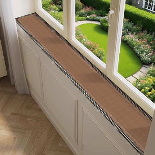 Window Sill Mat Decorative Window Sill Protector for Cats Dogs Plants, Waterproof Windowsill Cushion Cuttable, Bay Window Cover Balcony Window Sill Liner(130x35cm(51x14in))