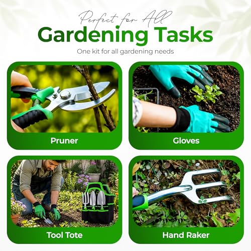 Gardening Tools Set, 8 PCS Heavy Duty - Gardening Gifts for Women & Men - view 5