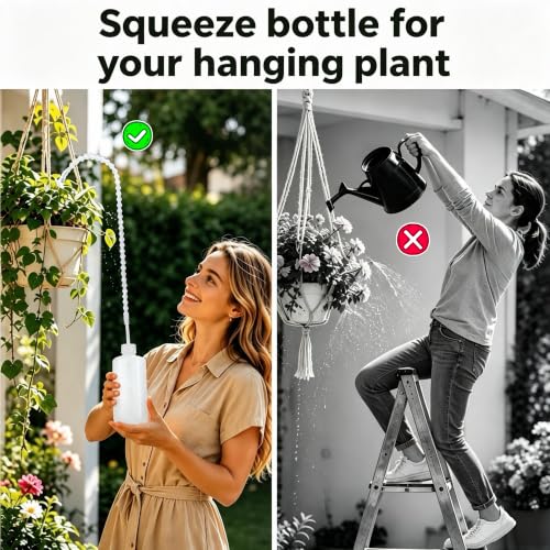 Squeeze Watering Bottle for Hanging Plants–16.9oz(500ml) 19.6In Long Nozzle - view 4