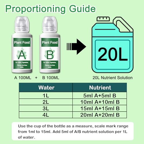 Hydroponic Plant Food, A&B Nutrients 1000ml for Hydroponics System - view 4