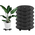 Plant Riser Indoor Outdoor, Plant Level Pot Elevator- 12inch Plant Riser Holder Plastic Floor Protector Plant Trivet, Heavy Planter Holder for Prevent Rot and Damage on Patio & Deck(12inch X 6Pack)