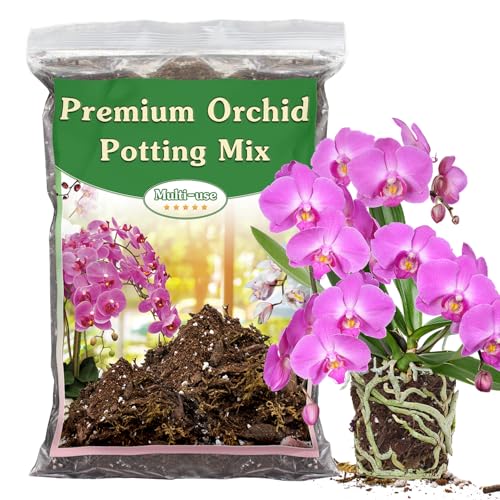 Orchid Potting Mix, 1 Quart Premium Orchid Bark Mix for Orchid Repotting
