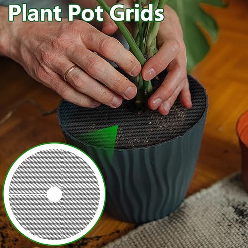 4 Pcs Plant Pot Grids, 16" Cuttable Round Planter Pots Soil Guard - view 5