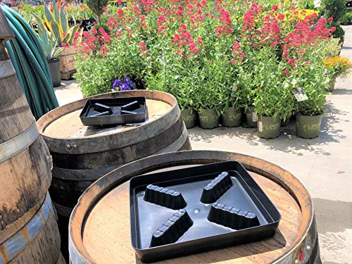 Square Plant Saucer Plastic Plant Trays with Plant Riser Pot Elevator for Indoor Plant pots and Outdoor Potted Plants Planter Tray Water Drainage drip Tray 13-inch (5-Pack) - view 4