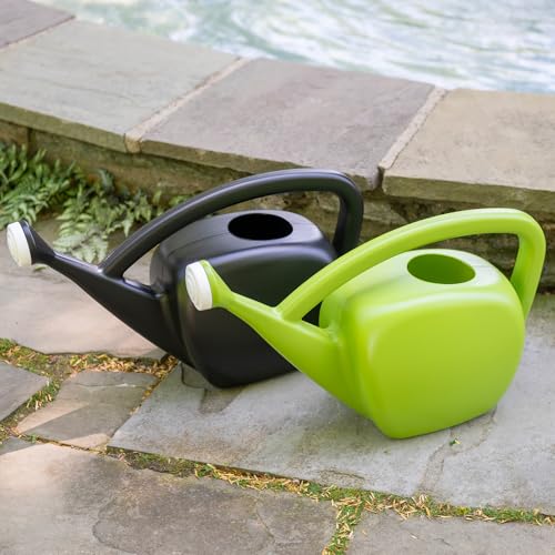 2 Gallon Watering Can Outdoor, Made in USA, Large Fill Hole & Long Spout & Handle for Ease of Use, Removable Nozzle, Outdoor & Indoor Use, Green - view 3