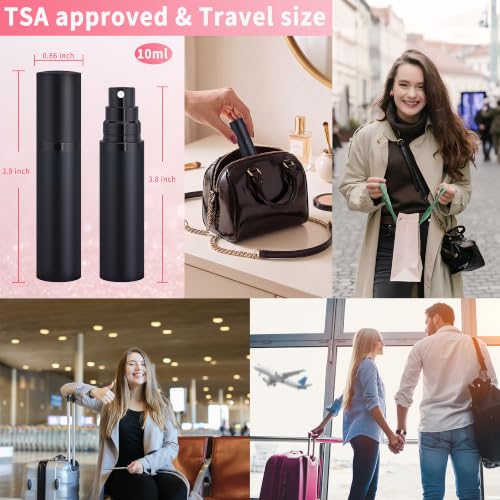 10ml Travel Perfume Atomizer Refillable Spray Bottle Atomiser (Black) - view 5