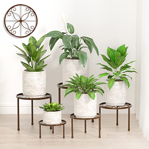 5-Pack Decent Metal Plant Stands for Multiple Plants (Bronze)
