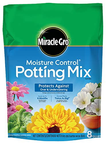 Moisture Control Potting Mix, For Container Plants, Protects against Over- and Under-Watering, 8 qt.