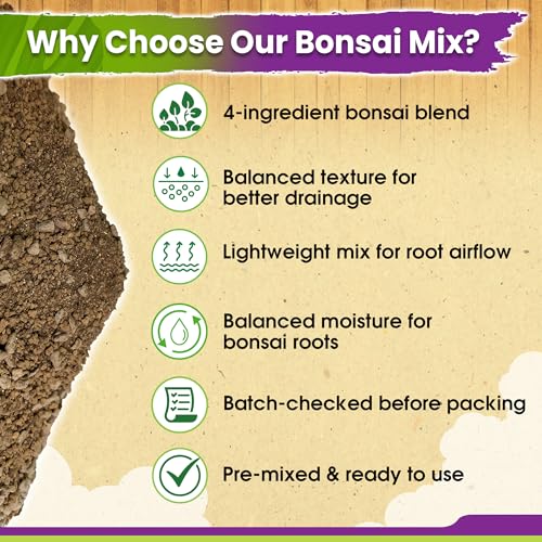 Pre-Mixed & Ready to Use 4-in-1 Bonsai Soil Mix, 2 Quarts - view 4