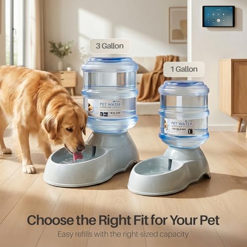 Gravity Pet Water Dispenser Drinking Station for Dogs Cats (3 Gallon) Automatic Replenish Waterer for Small Large Breed Dog Cat,Feeding Watering Fountain Supplies Bottle Dish Bowl - view 7