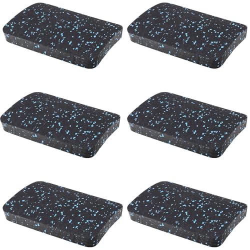 Rubber Treadmill Mat Pads, 6-Pack, 4.7 x 3.2 x 0.55 in