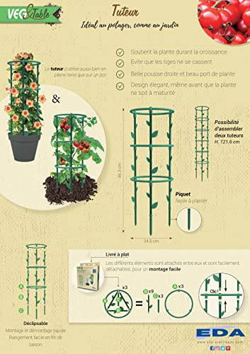 Plant Support – To be assembled – Diameter 25 x 66.3 cm – Canada Green - view 7