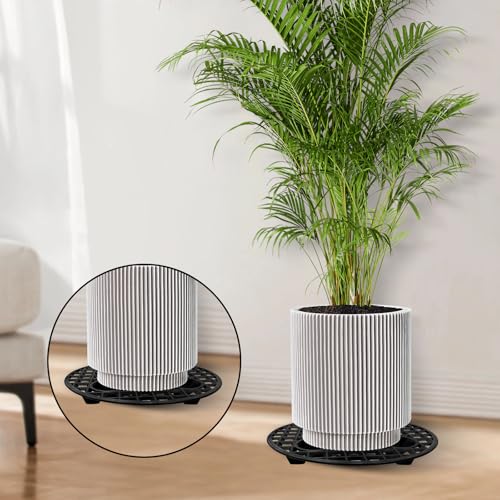 Plant Riser Indoor Outdoor, Plant Level Pot Elevator- 12inch Plant Riser Holder Plastic Floor Protector Plant Trivet, Heavy Planter Holder for Prevent Rot and Damage on Patio & Deck(12inch X 6Pack) - view 3