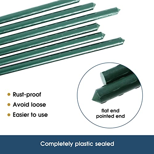 Garden Stakes 4FT Tomato Stakes for Outdoor Plant Support, 0.43 inch Diameter Plant Stake Sticks for Beans Potted Climbing Plants Gardening Supplies 20 Pack - view 4