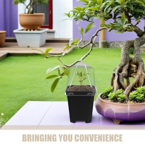 12 Sets Black Plastic Nursery Pots for Plant Propagation - view 7