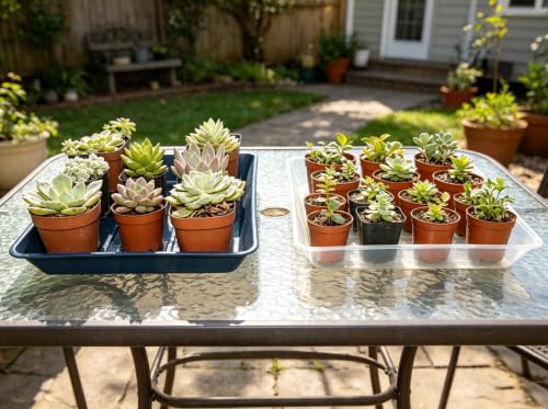 2 Pack 12 Inch Square Plant Saucer Heavy Duty, Plastic Drip Tray for Garden & Bird Bath Bowl, Clear - view 6