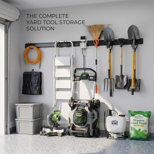 48 Inch Garage Tool Organizer, Wall Mount 3 Racks 6 Hooks Storage - view 6
