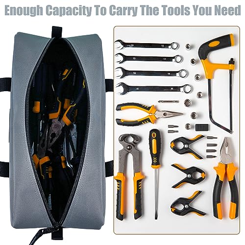 Utility Tool Tote bag Combo Kit-Includes 2 Medium Tool Organizer Bags for Electrician, Plumbing, Gardening, HVAC & More (14 inch,Black&Grey) - view 4