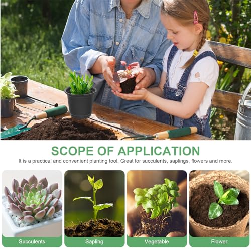30pcs Black Plastic Nursery Pots 100mm Medium Seedling Containers for Indoor Outdoor Plant Propagation and Garden Supply - view 3