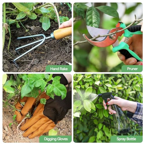 Heavy Duty Gardening Tools with Handbag, Gardening Gifts for Women - view 6
