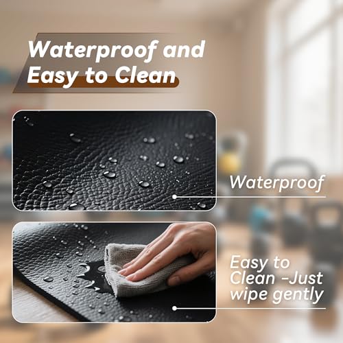Treadmill Mat for Carpet Floors, 63"×30", 0.24" Thick Walking Pad Mat for Hardwood Floors Protection, Non-Slip, Shock Absorption, Heavy Duty Exercise Equipment Mats for Home Gym Workout - view 5