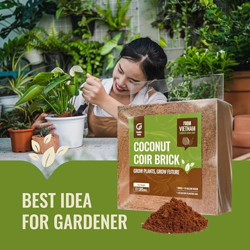 11LBS Coco Coir Brick for Plants, Low EC & Balanced pH, Potting Mix, Coconut Fiber Substrate, Coco Coir in Bulk (18 Gallons Expansion) - view 6