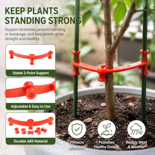 6-Pack Plant Branch Clips, Reusable Garden Stem Supports for Guide Stems - view 3