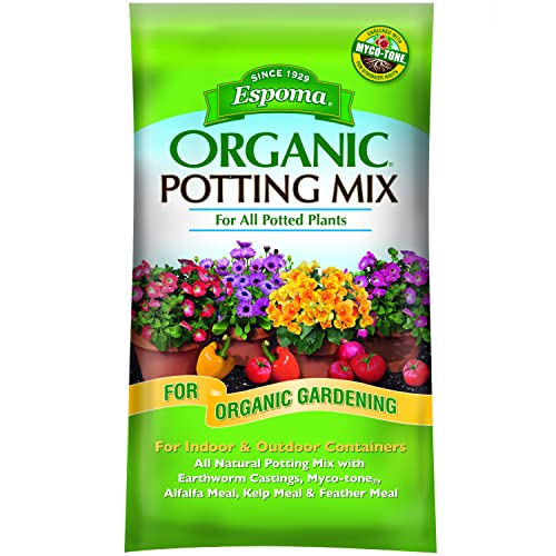 Organic Potting Soil Mix - All Natural Potting Mix for All Indoor & Outdoor Containers Including Herbs & Vegetables. for Organic Gardening, 16 qt. Bag. Pack of 1