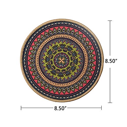Boho Plant Pot Mat Absorbent Non Slip for Table Desk Floor 8.5" Set of 6 - view 2