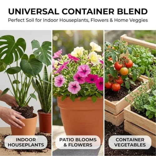25 Qt Potting Mix Soil, Premium Nutrient-Rich Planting Medium for Indoor and Outdoor Potted Flowers, Vegetables, and Houseplants (25QT) - view 3