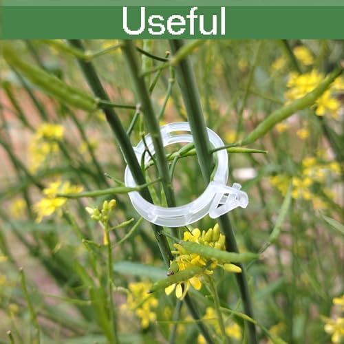 150pcs Plant Support Clips - Tomato Clips for String Trellis, Grape Vine Clips for Garden Netting Climbing Plants, Secured Plastic Plant Clip for Fixing Stem and Vine - view 6