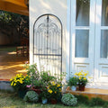 Wrought Iron Garden Trellis for Climbing Plants, 70.8" H x 25.6" W
