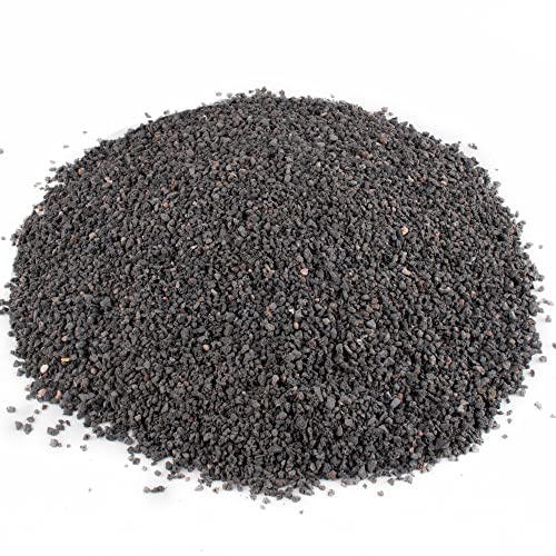 7lb Black Lava Rock for Plant, 1/8-1/4 inch Horticultural Volcanic Rock Soil for Decorative Landscaping Bonsai, Cacti, Succulents Plants Top Dressing for Release Excess Water