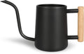 Watering can for indoor plants, 35 oz/1000 ml metal stainless steel pot with long spout for house plants bonsai outdoor garden flower decorative (black)