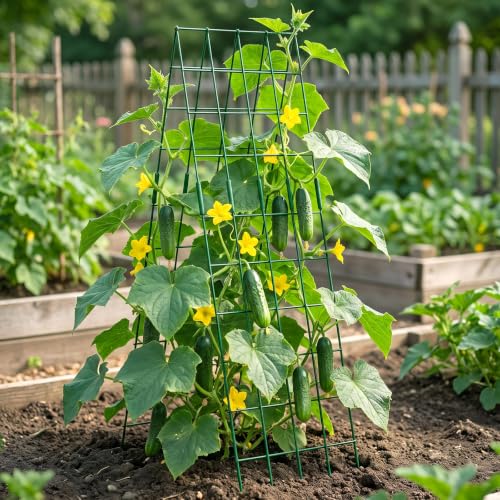 59" H Cucumber Trellis, 2 Pack Foldable A Frame Garden Trellis - view 2
