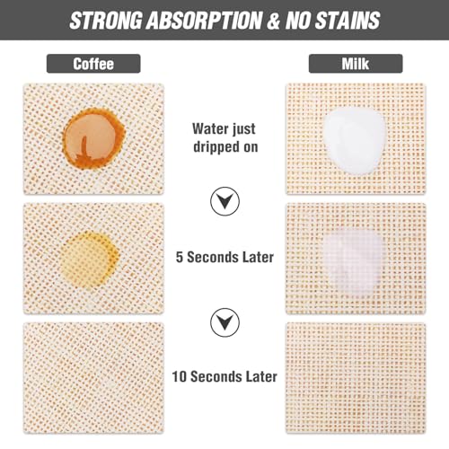 Coffee Mat - Dish Drying Mat for Kitchen Counter, Hide Stain, Absorbent with Waterproof Rubber Backing, Fit Kitchen Dish Rack Bar Accessories (Coffee Bar, 19" x 12") - view 2