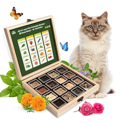 Lush&Dew Pet-Friendly Heirloom Seed Bank, Gardening Gifts for Women Men