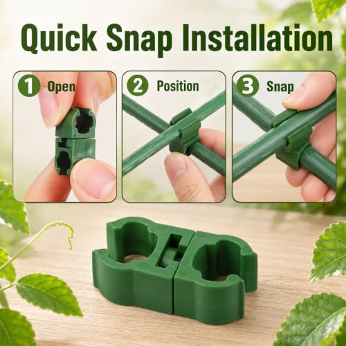 50pcs Garden Trellis Connectors Plastic Vine Plant Support Clips - view 7