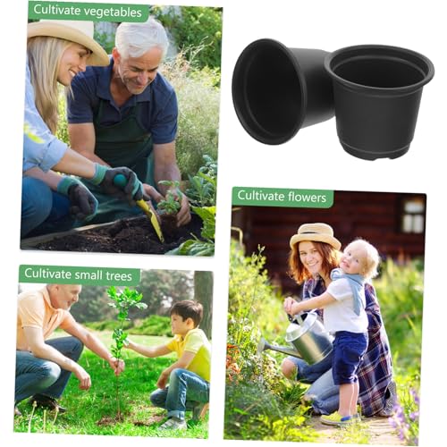 30pcs Black Medium Strawberry Nursery Pots Plant Nutrient Containers 100mm Diameter Plastic Seedling Containers for Indoor and Outdoor Succulent Propagation - view 3