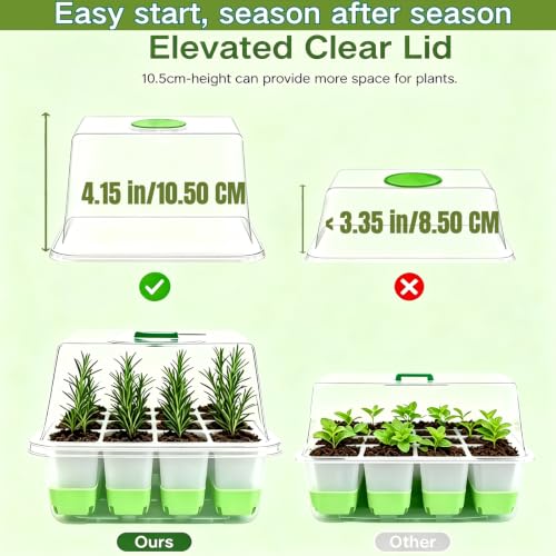 NestNature Silicone Seed Starter Tray, 60-Cell, Waterproof Repotting Mat - view 7