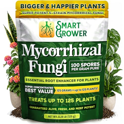 Mycorrhizal Fungi Plant Root Enhancer 5-Strains 125 Gram, Treats 125 Plants