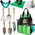 Garden Tools Set, Stainless Steel Gardening Supplies Kit, Gardening Kit, Garden Hand Tools with Fashion and Durable Storage Bag, Planting Tools, Ideal Gifts for Women & Men (10 Pieces)