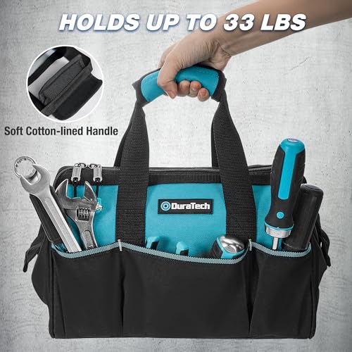 13" Small Tool Bag with 9 Pockets, Wide Open Tool Carrier - view 3
