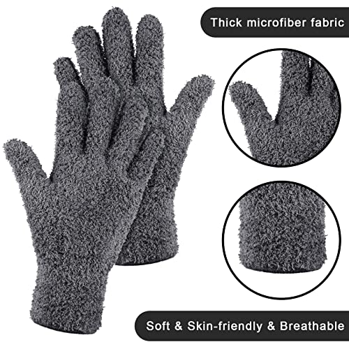 3 Pairs Microfiber Dusting Gloves for Plants Leaf, Medium - view 5