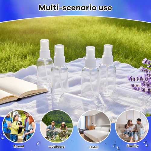 5 Pack Small Spray Bottles for Travel - 50ml Spray Bottle Leak Proof, Fine Mist Empty Spritzer Bottles, Reusable Clear Plastic Mini Travel Bottle for Storage Essential Oils, Cleaning, Perfume - view 5