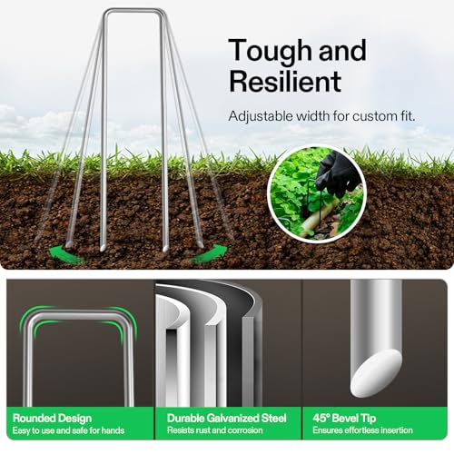 6 Inch 50-Pack Garden Stakes, 11 Gauge Steel Garden Stakes - view 2