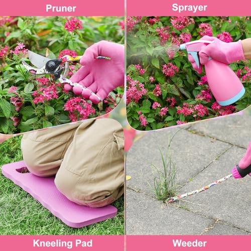 Gardening Tools Set, 10PCS Gardening Gifts for Women, Pink - view 4
