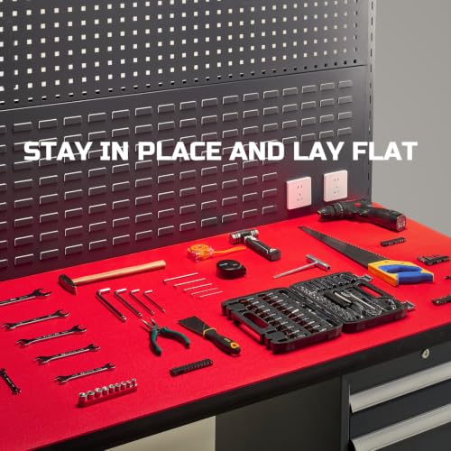 Tool Box Liner 16" Wide x 18 Ft, 1/8" Thick Heavy Duty Toolbox Drawer Liners for Tool Chest Cabinet Workbench & Garage Shelf, Protective Non-Slip Mat for Mechanics & Workshops, Red - view 6