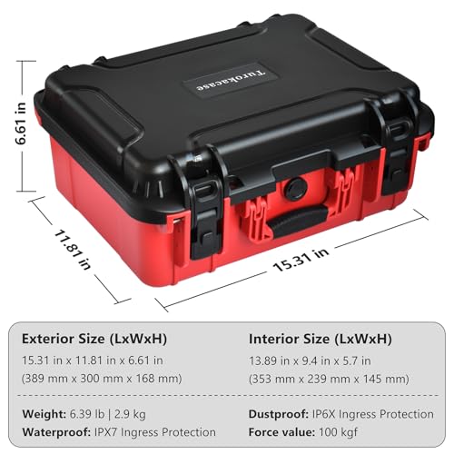 Case for Milwaukee M18 Cordless Compact Router – Waterproof Hard Tool Box for 18V/20V Compact Router, Router Bits, Battery & Charger Storage (Case Only) - view 5