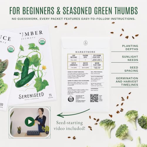 Certified Organic Vegetable Seeds 10-Pack, Garden Kit - view 4